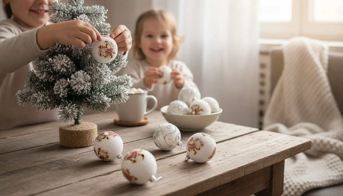 Santa Foam Ball Ornaments: Kid-Safe Holiday Decorating