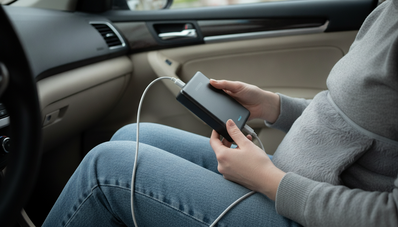 Can a USB heated abdominal pad be powered by a power Practical Guide