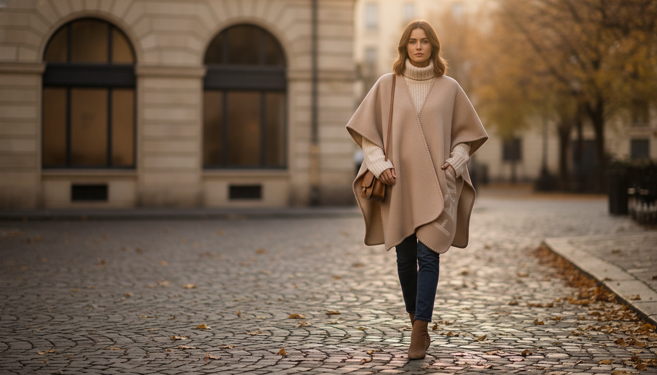 Wool-Cashmere Poncho in Rain or Snow: Safe Wear Tips