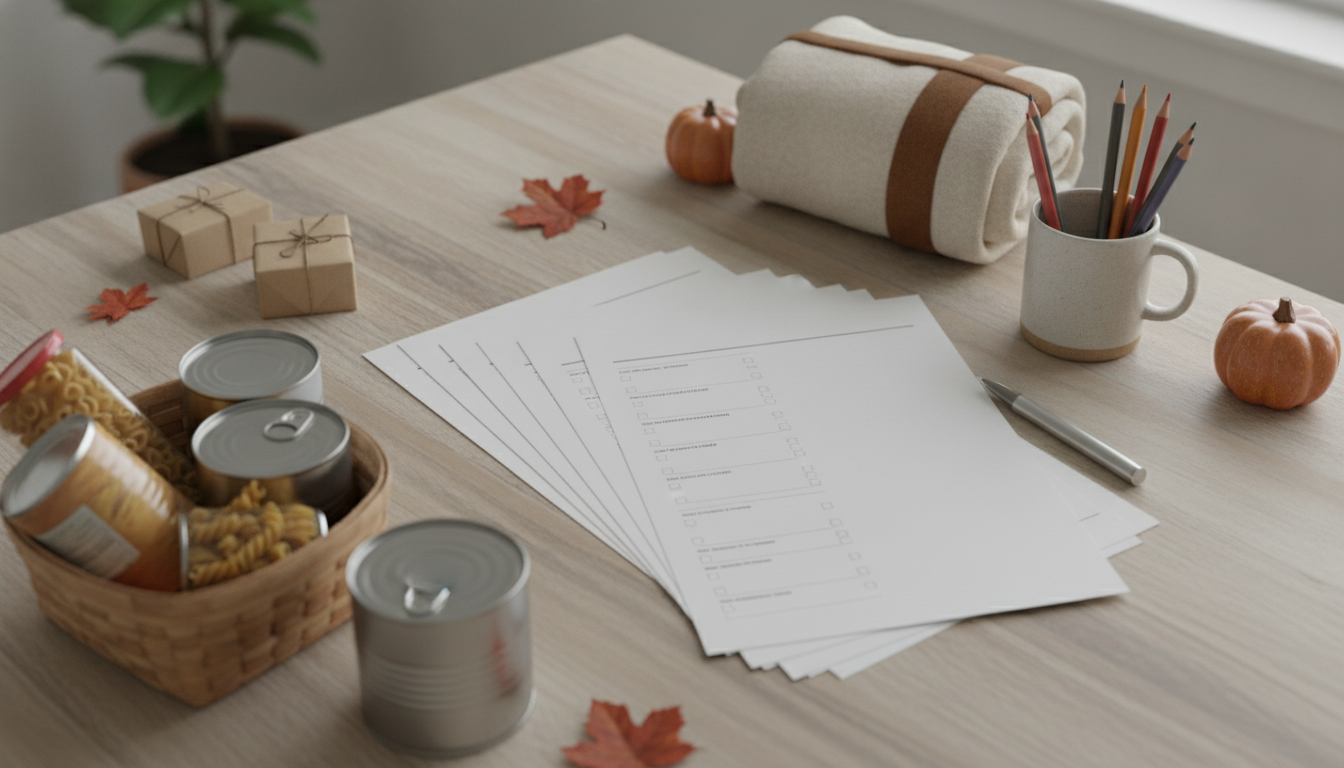 Printable Thanksgiving Giving Guide: Plan Kindness Easily