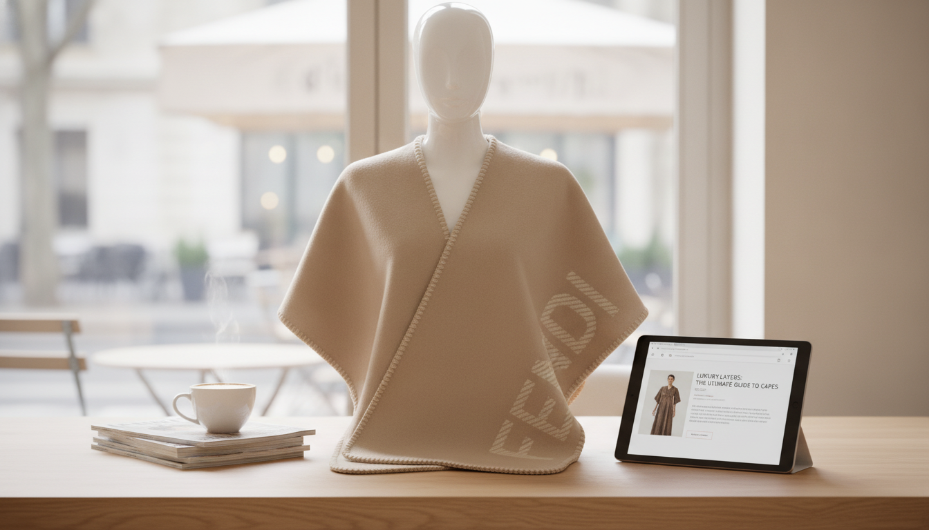 How to Style a Beige Logo Poncho for Everyday Wear