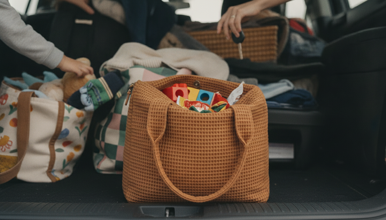 Caramel Waffle Handbag Materials: Cotton, Blends & More