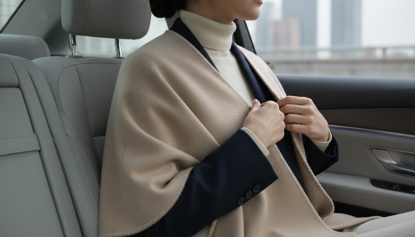 Polished Layers to Wear Under a Wool-Cashmere Poncho