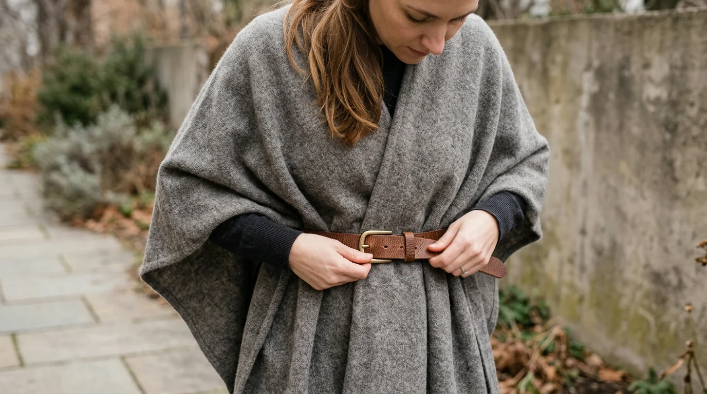 Belting a Wool-Cashmere Poncho: Best Belts & Placement