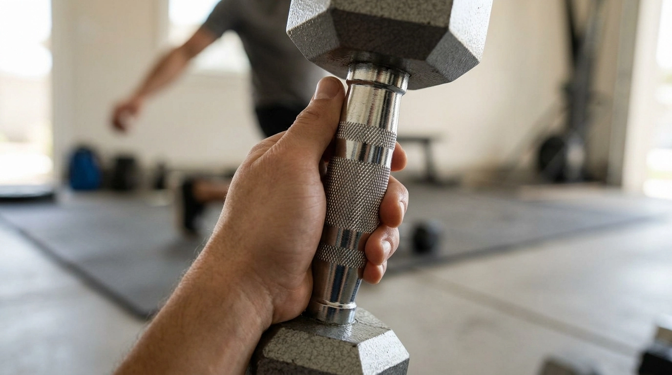 Chrome Grip Hex Dumbbells for Beginner Full-Body Workouts