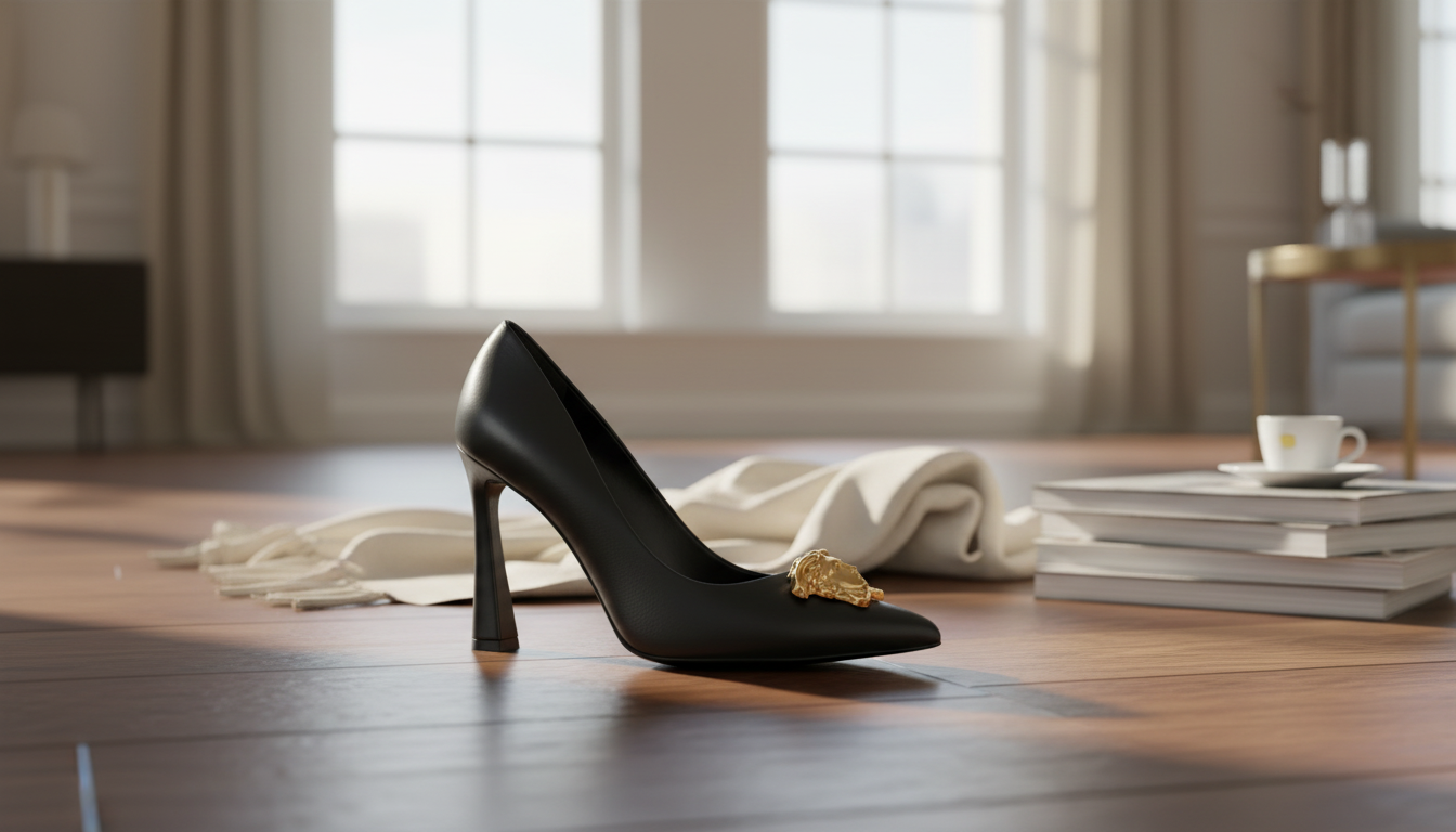 VERSACE Logo Plaque Pumps: Sizing & Comfort Compared